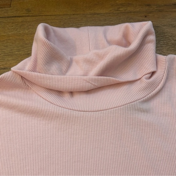 RALPH LAUREN | Pink Turtleneck Ribbed Long Sleeve Top | Size Large - Picture 4 of 11